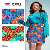 25707-99CS "colorfull diamonds' printed satin