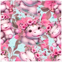 27200-99TR ''Cute Hippo'' print