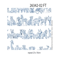 26342-02FT "Blue Safari'' print