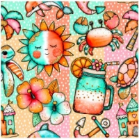 27552-12 ''Day At The Beach'' print