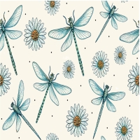 27608-09PL ''Dragonflies & Flowers'' print