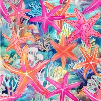 27754-12CV ''Funky Starfish'' print