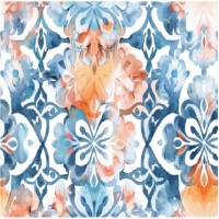27853-09VW ''Floral Kaleidoscope'' print
