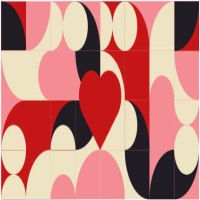 27802-12VE ''Heartistic'' print