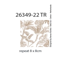 26349-22TR ''Palms in Beige'' print