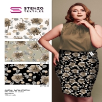 25705-10CS 'painted fleur" printed satin