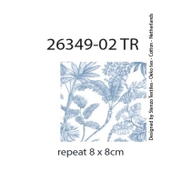 26349-02TR ''Palms in Blue'' print