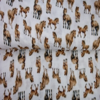 26128-02HD ''Foals'' Mousseline print