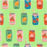 27206-10TR ''Soda Cans'' print
