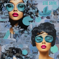 27932-09TR ''Lovely Ladies'' print