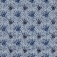 27850-09VW ''Linen Peacock'' print