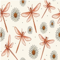 27608-11PL ''Dragonflies & Flowers'' print