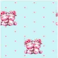 27100-99PL ''Happy Hippo'' print