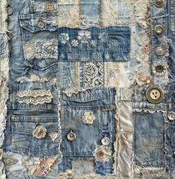 27934TR ''Lacey Denim'' print