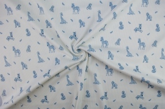 26345-02 ''Blue Baby Zoo'' print