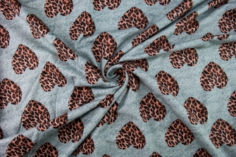 26520-16 ''Big leopard Hearts'' FT-print