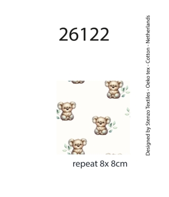 26122HD ''Baby Koala'' Mousseline print