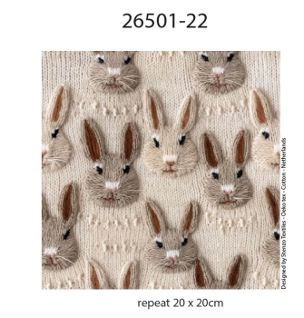26501-22 ''Knitted bunny Friends'' FT-print