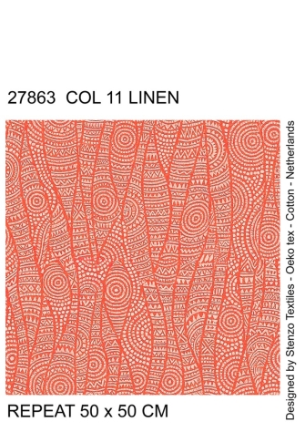 27863-11LI ''Tribal'' print