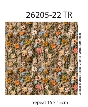 26205-22 ''3D Floral'' print
