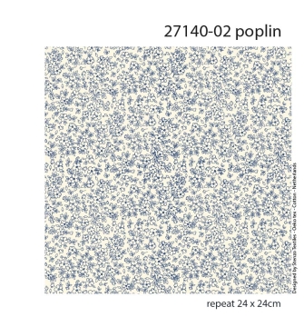 27140-02PL ''Delft Blue Flower Field'' print