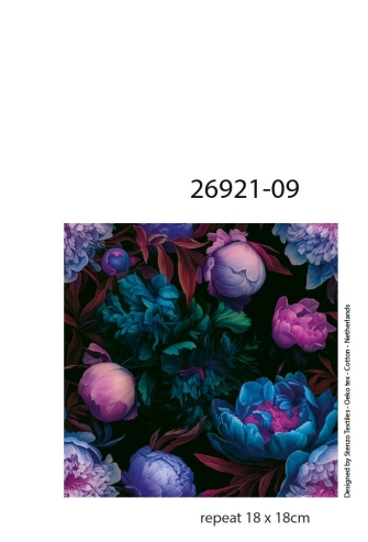 26921-09 ''Bouquet'' allover print