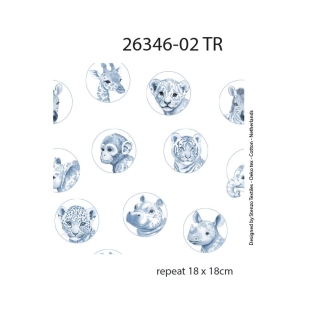 26346-02TR ''Blue Peek-a-boo'' print