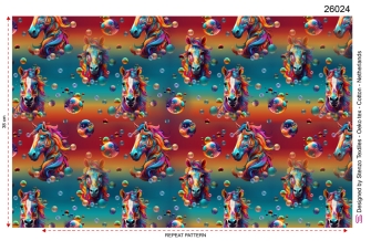 26024 ''Electric Horses'' Allover print