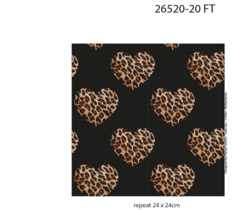 26520-20 ''Big Leopard Hearts'' FT-print