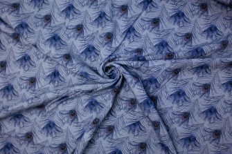 27850-09VW ''Linen Peacock'' print