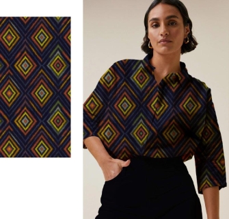 26651-08WV ''Retro Diamonds'' print