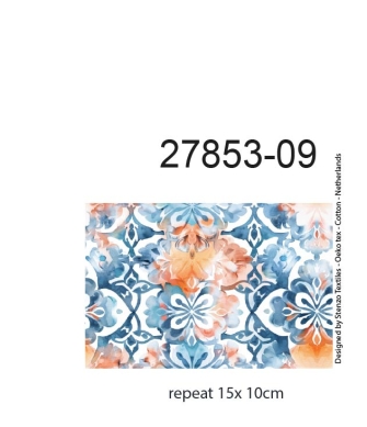 27853-09VW ''Floral Kaleidoscope'' print