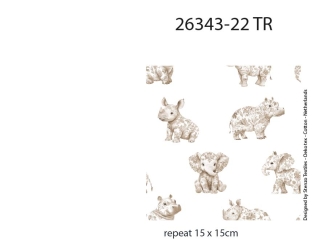 26343-22TR ''Beige Zoo'' print