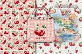 27510 ''Cherry Beach'' Bag Panel