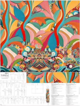 25071 ''Tropical Treat'' Wrap-Around Dress Panel