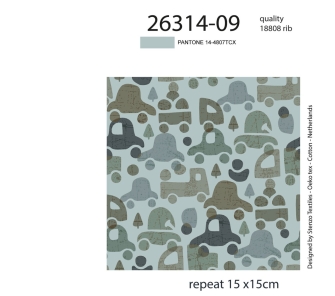 26314-09 ''Heavy Traffic'' Rib Jersey print