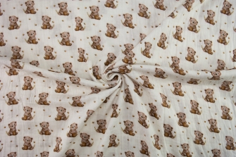 26131-02HD ''Honey Bear'' Mousseline print