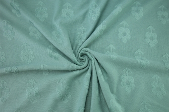 19750-109 ''Vintage Blue'' Jaquard Flowers