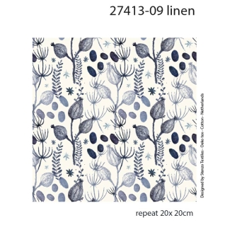 27413-09LI ''Sober Floral'' print