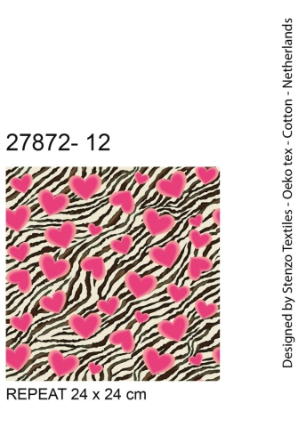 27872-12TR ''Flashy Hearts' 'print