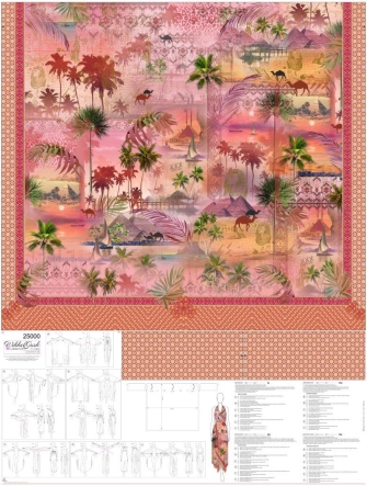 25000 ''Egypt'' Wrap-Around Dress Panel