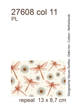 27608-11PL ''Dragonflies & Flowers'' print