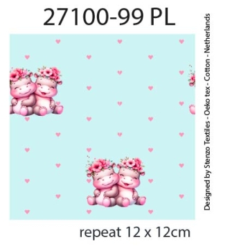 27100-99PL ''Happy Hippo'' print