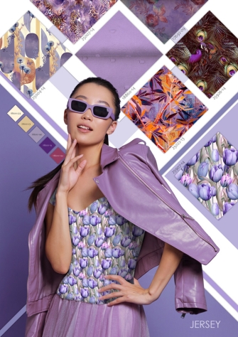 18860-14 "The Dots'' cotton knitwear - Lavender