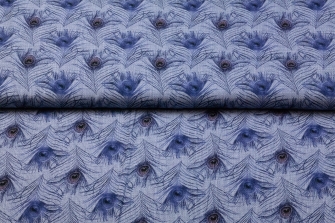 27850-09VW ''Linen Peacock'' print