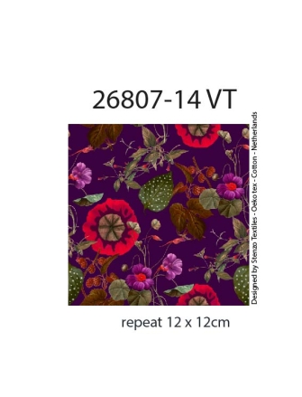 26807-14VI “Winter Bloom” Viscose-jersey print