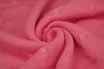 18860-12 "The Dots'' cotton knitwear - Mid Pink