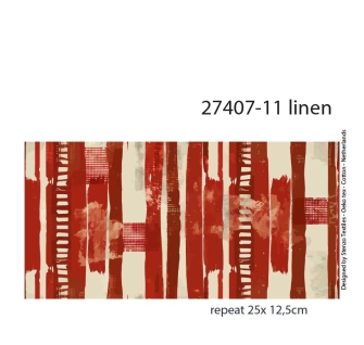 27407-11LI ''Patterned Stripes'' print