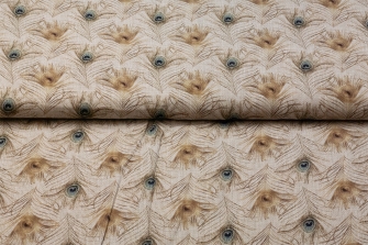 27850-22VW ''Linen Peacock'' print