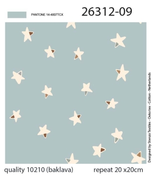 26312-09FT "Cutie Stars'' print